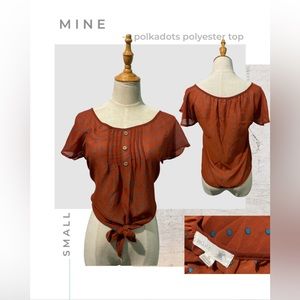 POLKADOTS POLYESTER CROP TOP